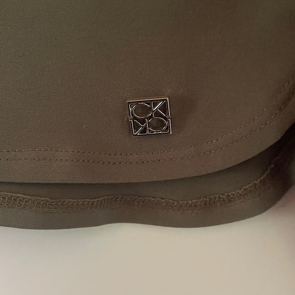 Calvin Klein olive sheer sleeve blouse - Picture 5 of 5